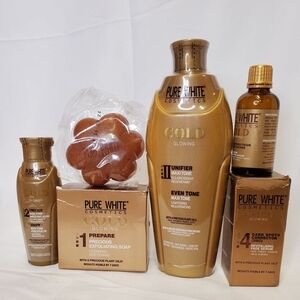 Gold Glowing Bath & Body Set - Gold